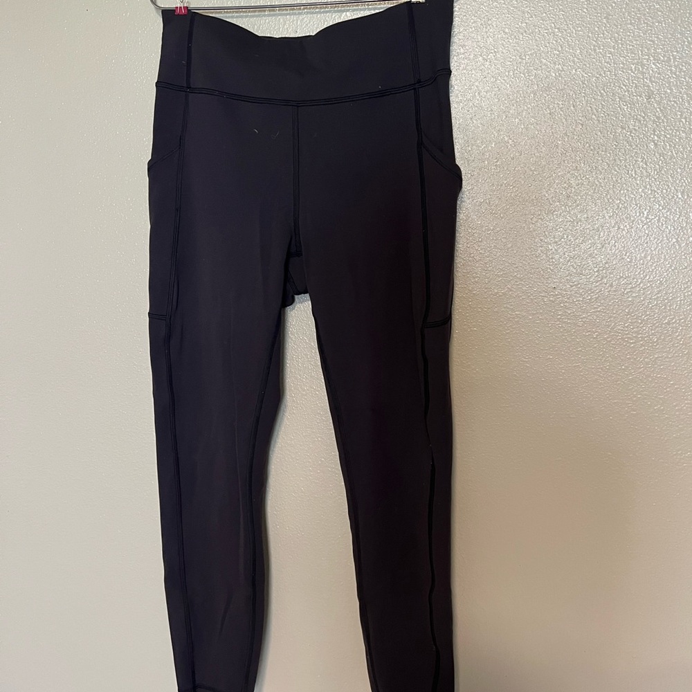 Lululemon invigorate high rise leggings, size 10, drawstring waist, pockets